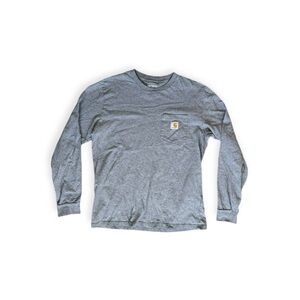 Carhartt Work in Progress Pocket men t shirt long sleeve gray large